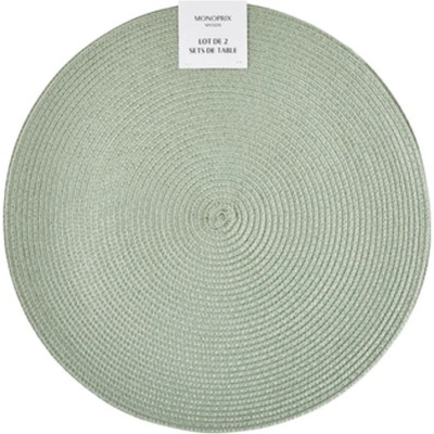 Monoprix Kulaté prostírání 38 cm 2 ks