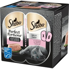 Sheba Perfect Portions s lososom pre dospelé mačky 6 x 37,5 g