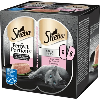 Sheba Perfect Portions s lososom pre dospelé mačky 6 x 37,5 g