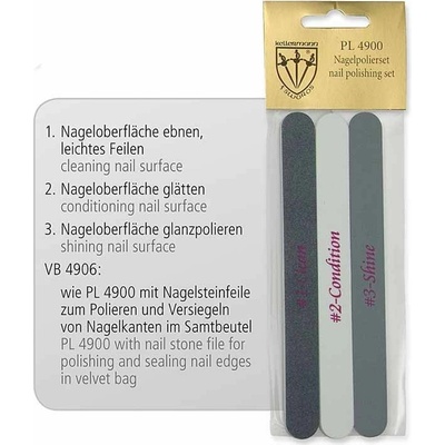 Kellermann 3 Swords sada leštiček na nehty PL4900 3 ks