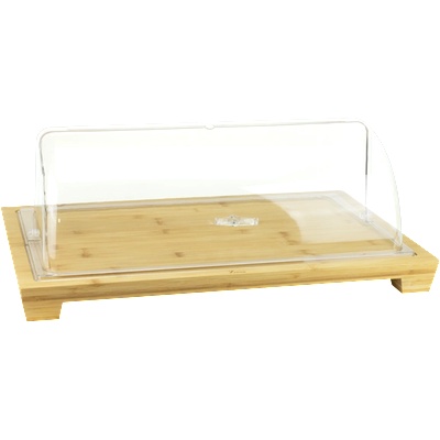 ALKAN AN-Акрилен контейнер с дървена подложка 59x39h23cm (ZCP 534) (0136718)