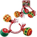 GiGwi Vianočné lano s loptičkami 32 cm