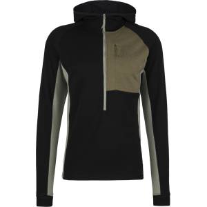 Stoic Мъжки вълнен пуловер Stoic Merino260 StadjanSt. 3/4 Zip w. Hood Merino hoodie - Black Multi - размер 3XL (005-3488-0916)