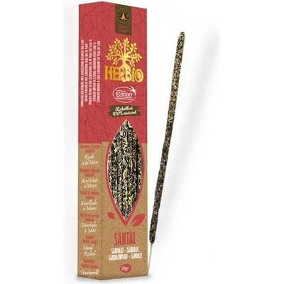 Ecocert Herbio vonné tyčinky Smudge Incense Santalové drevo 20 g