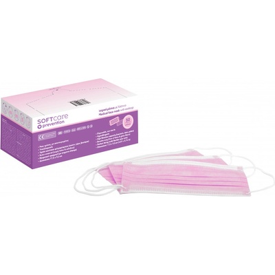 SoftCare Еднократни маски за лице 50 бр за еднократна употреба (121011_Pink)