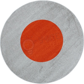 Полша Кръгъл килим диаметър - 2 м. - сиво-оранжево