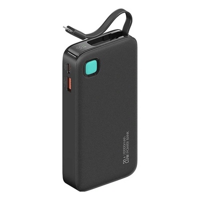 USAMS US-CD225 Power Bank 10000mAh 20W PD Lightning кабел Черно (10KCD22501) (10KCD22501)