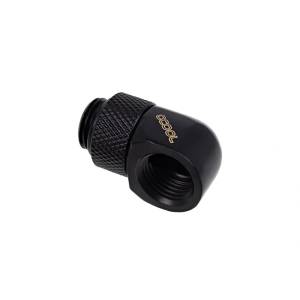 Alphacool Въртящ се L-конектор Alphacool Eiszapfen, G1/4 AG auf G1/4 IG, Черен м (1011177)