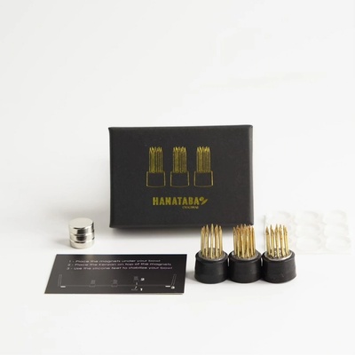 HANATABA Aranžovací napichovací ježek Kenzan Mini – set 3 ks, měděná barva, kov