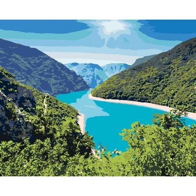 zuty Malování Podle Čísel Kaňon Piva S Fantastickou Nádrží 80 x 100 Cm Plátno Rám