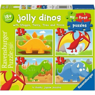 RAVENSBURGER Moje první Veselí Dinosauři 4v1 2,3,4,5 dielov
