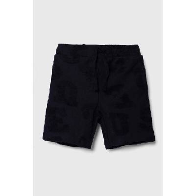Guess Детски памучен къс панталон Guess в тъмносиньо с регулируема талия (N4GD08.KC8A1.PPYH)