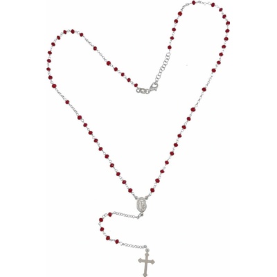 InfinitySilver Strieborný ruženec červené korálky menšie N80112937/150