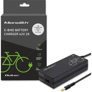 Qoltec 50761 зарядно за батерии за e-bike 36V 42V 2A 5.5x2.5 (50761)