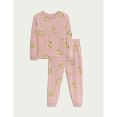 Marks & Spencer Пижама от чист памук с мотив Spencer Bear (1-16 години) Marks & Spencer кафяв Marks & Spencer | Kafyav | Момчешки | 5-6 години