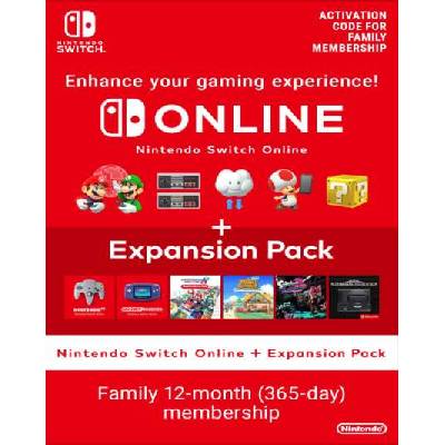 Nintendo Switch Online 365 Dní Family Membership + Expansion Pack