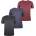 Donnay Мъжка тениска Donnay 3 Pack T Shirts Mens - Burg/StBlu/Char