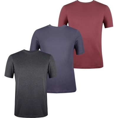 Donnay Мъжка тениска Donnay 3 Pack T Shirts Mens - Burg/StBlu/Char