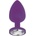 X Fun Силиконов Butt Plug с бижутерия "X FUN LILAC CRYSTAL" 8 см. Размер - M