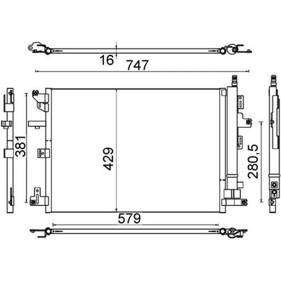 Kondenzátor, klimatizace MAHLE AC 635 000S (AC635000S)