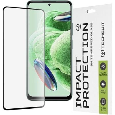 Techsuit Протектор за Xiaomi Redmi Note 12 5G / Note 12 4G / Poco X5 - 111D Full Cover / Full Glue Glass - Черен