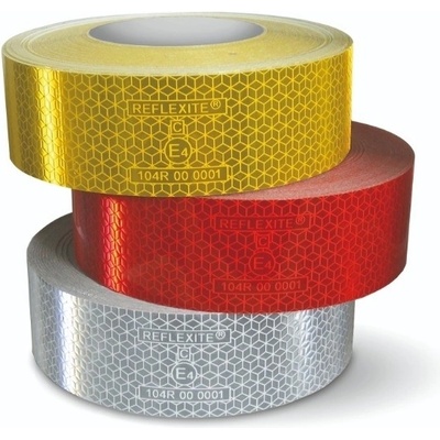 Reflexní značení nákladních vozidel a přívěsů WT-5218, pevná role – PP, bílá, 50 mm × 12,5 m