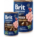 Konzervy pre psov Brit Premium by Nature Chicken with Hearts 6 x 800 g