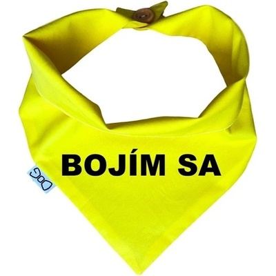 Funky Dog žltá šatka Bojím sa