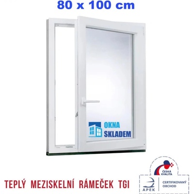 ERKADO 80 x 100 cm bílé |otevíravé i sklopné pravé