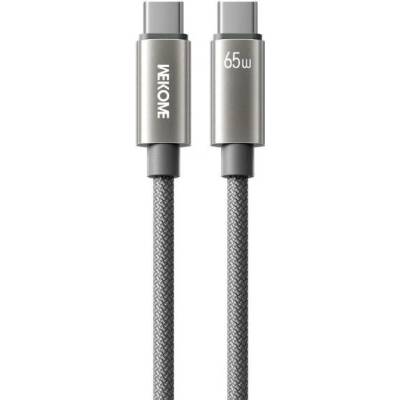 Wekome WDC-64 opletený nabíjecí a datový USB-C na USB-C 1,2m šedý