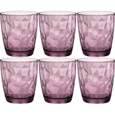BORMIOLI pohárov Poháre DIAMOND fialová 6 x 300 ml