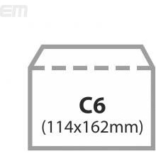 Dopisní obálka C6, bílá 80g, 50ks, s páskou