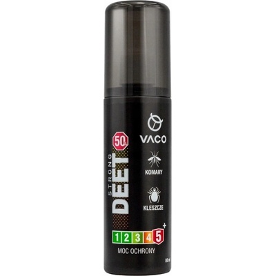 Vaco Strong spray na komáry klíšťata muchničky Deet 50% 80 ml