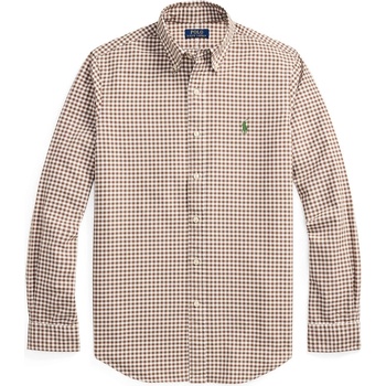 Ralph Lauren Риза с дълъг ръкав Polo Ralph Lauren Men's Oxford Patterned Long Sleeve Shirt - Fall Brown