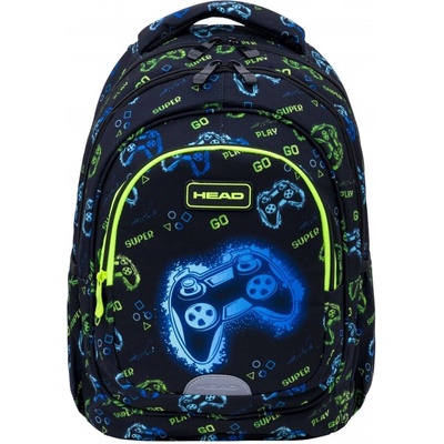 HEAD Ученическа раница, Head, Неонова игра, AB330, 39 х 28 х 15 см