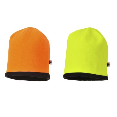 PORTWEST Двулицева поларена зимна шапка ha14 - сигнална (ha14)