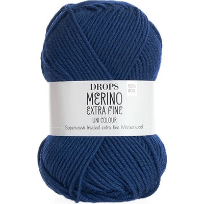 Příze DROPS Merino Extra Fine uni color 20 - modrá (šarže 535793)
