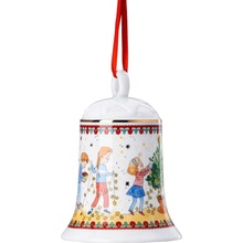 Vánoční porcelánová ozdoba na stromeček Zvonek Christmas Lights 12 cm Rosenthal