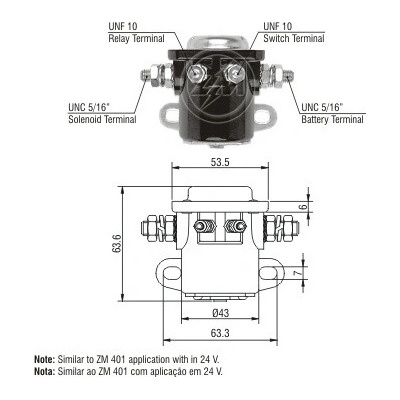 Spínací relé 200A 24V - universalní