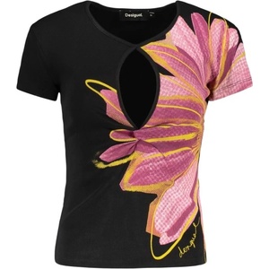 DESIGUAL Дамска тениска с къс ръкав desigual, Размер m, Цвят Черен (26swtk05_ne2000)