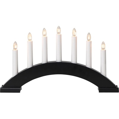 Star trading Okenný svietnik BEA 7 žiaroviek čierny