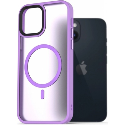 AlzaGuard Matte Case Compatible with MagSafe iPhone 14 svetlofialové