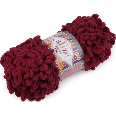 Pletací příze Alize Puffy Fine 100 g Varianta: 15 (107) bordó, Balení: 1 ks 49961/121974/238728