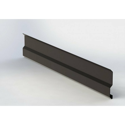 Krycí lišta stěnová r.š.125mm pozink Lakovaný RAL 8019 šedohnědá s folií dl.2m