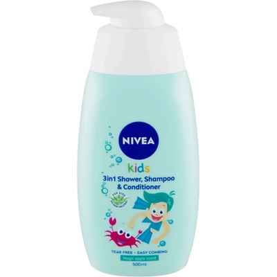 Nivea Kids Magic apple scent 3v1 sprchový gel, šampon, kondicionér pro kluky 500 ml