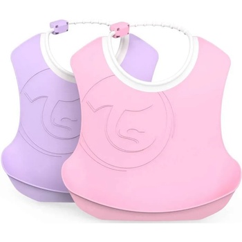 Image 1 of Twistshake Комплект лигавници Twistshake - Розов и лилав, 2 броя, над 4 месеца (78219)