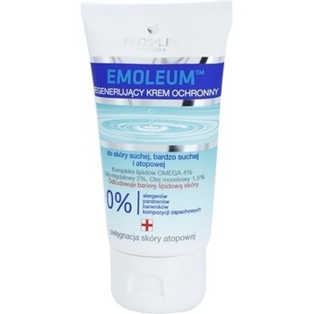 FlosLek Pharma Emoleum regenerační a ochranný krém na obličej a tělo Omega Lipid Complex 4% Almond Oil 2% Apricot Oil 1,5% 75 ml