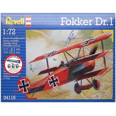 Revell Fokker Dr.1 Triplane Model Set lietadlo 1:72 37 dielov + farby + lepidlo + štetec