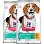 Hill's Hill s Science Plan Perfect Weight за средни възрастни кучета с пиле 2 x 12 кг