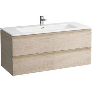 Laufen Pro S - Шкафче с умивалник, 120x55x50 см, 2 чекмеджета, светъл дъб H8619674791041 (H8619674791041)